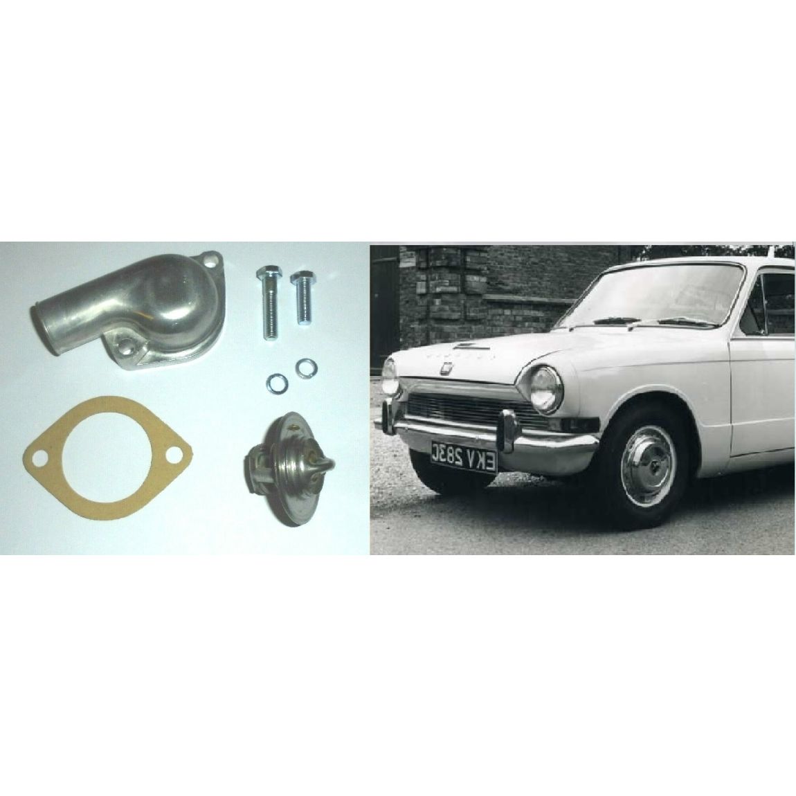 THERMOSTAT, HOUSING, GASKET & BOLTS KIT (Triumph 1300FWD Saloon) (1965- 70) 